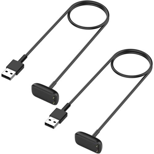 Charger for Fitbit Charge 5 / Charge 6 / Luxe, Replacement Charging Cable Cord Accessories for Fitbit Bands (2-Pack, 3.3ft/1m)