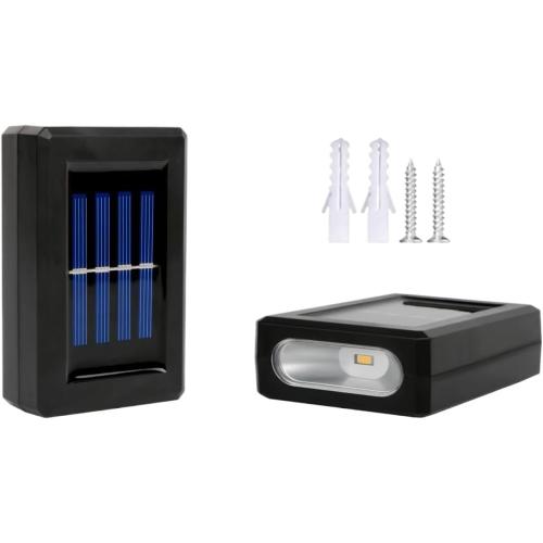 Color White lights outdoor New Solar Wall Lights Outdoor Waterproof Led Solar Lamp Up And Down Luminous Lighting For Garden Balcony Yard Street Decor Lamps step lights ( Color : 4Led-White Light