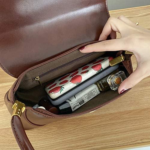 Women Shoulder Bags Vintage Handbag Retro Classic Small Purse 90s Buckle Closure