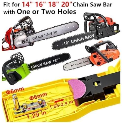 Universal Chainsaw Sharpener, Portable Chain Saw Sharpener Tool, Chainsaw Teeth Sharpener Kit, Simple Operation Chain Sharpening Jig for 12-22 Chain Saw 3 1 Whetstone