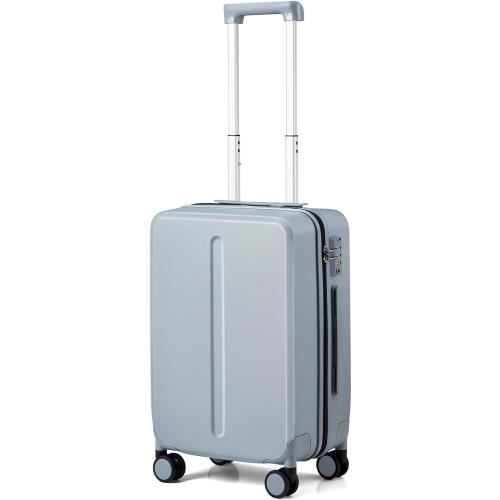 Size 20inch Color Grey MILADA 20 Inch Carry On Luggage Airline Approved 22x14x9 Luggage Carry On Suitcase Hard Shell Suitcases with Wheels Carry on Bag Travel Luggage with TSA Lock,Grey
