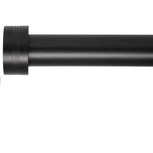 Black Curtain Rods 18 to 45 inches,1 Inch Modern Metal Drapery Rods,Adjustable Heavy Duty Curtain Pole Suitable for Bedrooms and Living Rooms(18-45Black)