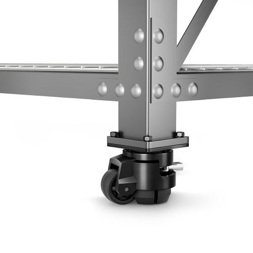 4 Pack Leveling Casters, Adjustable Heavy Duty Casters Set of 4, Swivel Plate Industrial Retractable Caster Wheels for Workbench,Machine, Equipment, Shelves (60F, 2200 Lbs Capacity, Black)