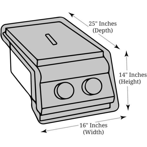 Covers & All Outdoor Built in Grill Side Burner Cover, Durable 12 oz Waterproof & UV Resistant, Heavy Duty BBQ Grill Protector for Both Indoor & Outdoor Use (16 W x 25 D x 14 H, Beige)