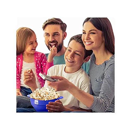 Microwave Silicone Popcorn Popper - TRIK TOK - Maker with Handles Collapsible Bowl Bpa Free Dishwasher Safe air hot pop maker crazy bend