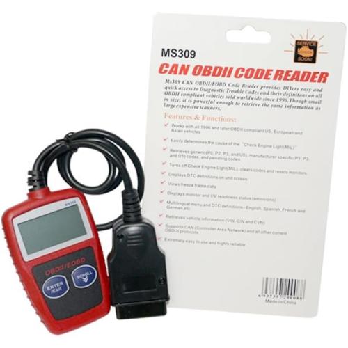 MS309 CAN OBD-II/EOBD Scanner Car Code Reader Data Tester Troble Diagnostic Tool for All 1996 and Newer Vehicles(Cars and Light Trucks)