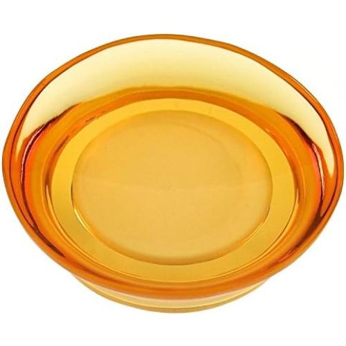 Gedy Aucuba Round Soap Dish Made from Thermoplastic Resins, Orange