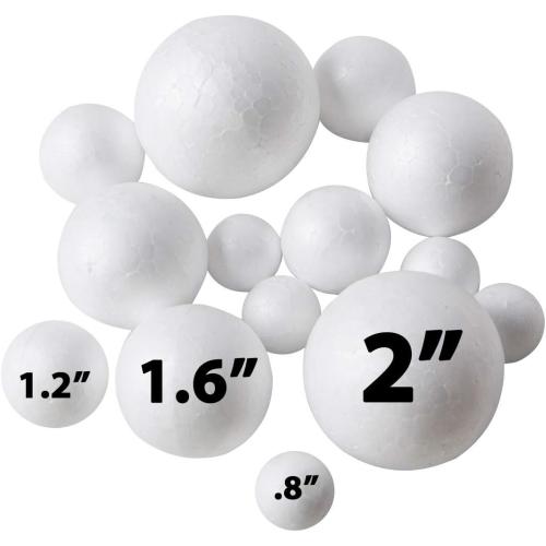 240 Pack Foam Balls -Craft Balls DIY Home, School Craft Project -240 Bulk Foam Balls, 4 Sizes .8’’, 1.2’’, 1.6’’, 2’’ Inches