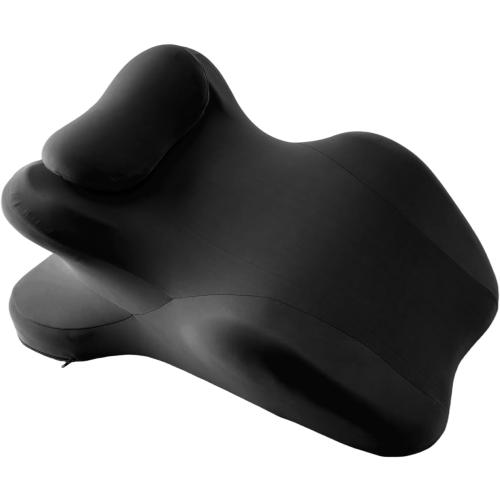 Reading Pillow for Watching tv and Reading in Bed,Ergonomic Wedge Pillow Prone Position with Support More Comfortable (Black, One Size)
