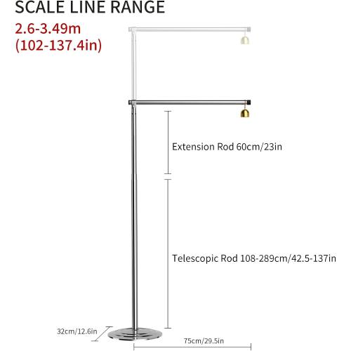 Vertical Jump Tester, Floor Standing Vertical Jump Measurement Tool, Vertical Jump Measure Device Equipped with a Tape, Adjustable Height Vertical Trainer for Jump Training