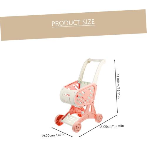 Vaguelly Mini Shopping Trolley for Boys and Girls Boy Girl Shopping Cart Model Fun Desktop Organizer and Play Toy for Imaginative Play and Room Decoration Sturdy Design