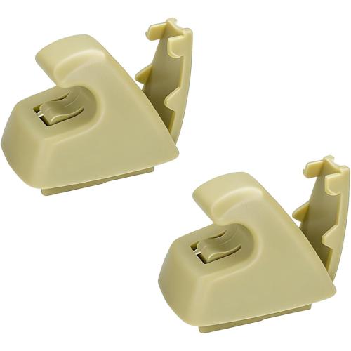 2PCS Sun Visor Clips for Cars, OEM 95994975 95994976 Anti Vibration Sun Visor Clips Retainer Car Accessories Sunvisor Support Bracket Hook Hanger Clip for Chevy Cruze Sonic Spark Buick (Beige)