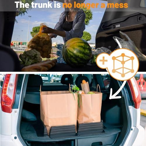 Colingmill 4 Pcs Car Trunk Storage Organizer Blocks for Felt Carpet Free Association Trunk Organizer Multipurpose Containment System