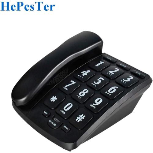 Big Button Phone for Elderly, HePesTer P-02 Amplified Corded Phone for Hearing Impaired Aid with Extra Loud Ringer Landline Telephone for Seniors Home House Phone Wall Mountable