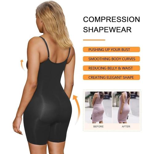 Size S/M SHAPERX Women's Shapewear Bodysuit Tummy Control Body Shaper Seamless Sculpting Snatched Waist Body Suit