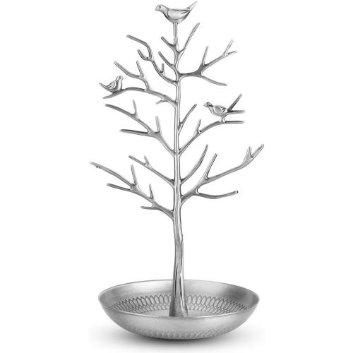 Fashion Jewelry Display Stand Money Tree Earrings Necklace Hanging Jewelry Display Storage Tools(Antique Sliver)