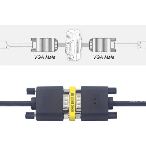 VCE VGA Female to Female Adapter, HD15 SVGA VGA Gender Changer, 2-Pack