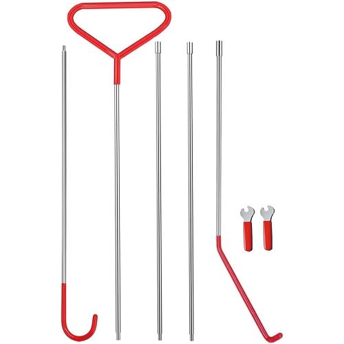 67 inch Long Reach Tool,Car Emergency Tool kit,Pull Hook J-Hook Kit,Vehicle 5th Wheel Hook 1 Set Car Repair Tool Kit
