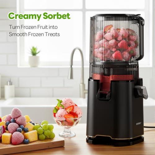 ECOSELF 3-in-1 Cold Press Juicer Machines, 6.0 Feed Chute, 100oz Capacity