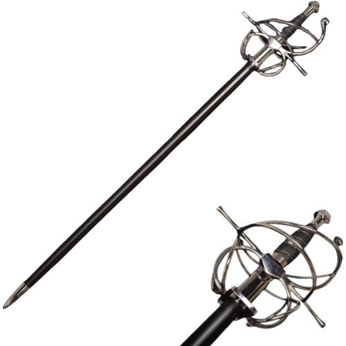 Sword Valley Medieval Fencing Western Handmade Sword - 116.5 cm/45.9″ - 2.3 kg/5 lb - Blade Made of Handmate Stainless Steel - Handle Design is Anti Slip and Sweat Proof - Worth Collecting