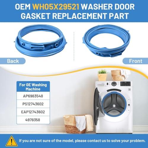 WH05X29521 Washer Door Gasket for GE GFW550SSN0WW GFW550SSN2WW GFW550SSN5WW GFW550SSN1WW GFW550SPR5RS GFW550SPN0DG GFW550SPR4RS GFW550SSN4WW GFW550SSN3WW GFW510SCN0WW GFW510SCV0WW Gasket Seal