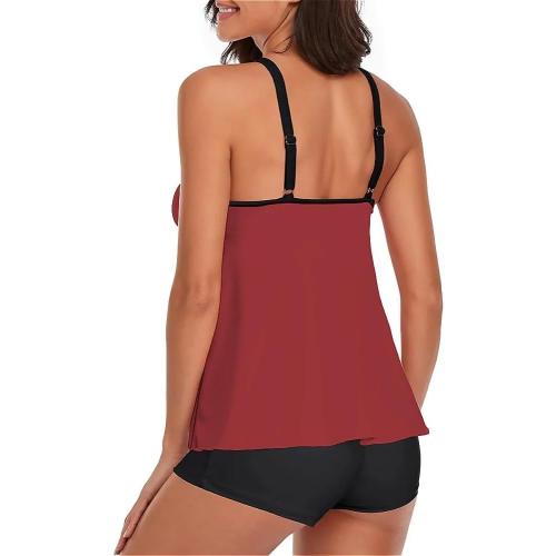 Urchics Womens 2025 Tankini Swimsuits Tummy Control Flowy Swimwear Two Piece Bathing Suits Swim Tank Top with Boyshorts
