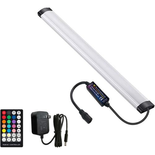 Dimmable Under Cabinet Lighting, RGB LED Light Bar, RF Remote Control Lamp, Multicolor Under Counter Lights for Desk, Room, Cupboard, Hallway, Shelf, Closet (12 Inch)