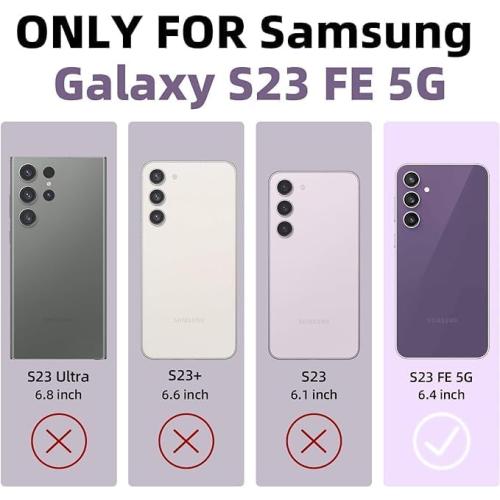 for Galaxy S23-FE Case, Samsung S23 FE Phone Case TPU Crystal Butterfly Heart Floral for Women Magnetic Shockproof with Kickstand [Glitter Card & Strap] Protection Cover for S23 FE 5G (Glitter Rose)