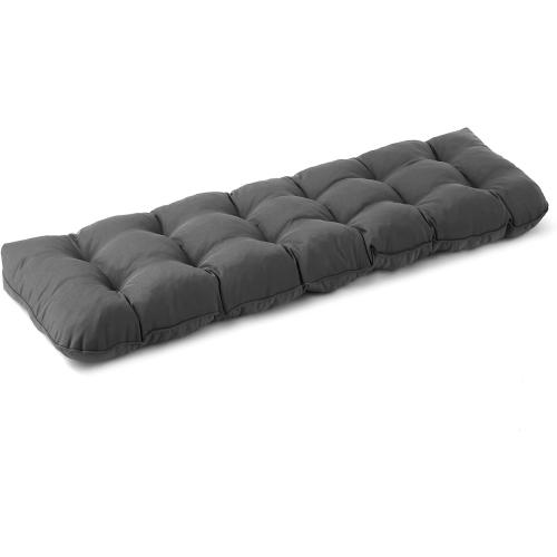 Outdoor Bench Cushion, 59 x 18 Inch, Dark Grey