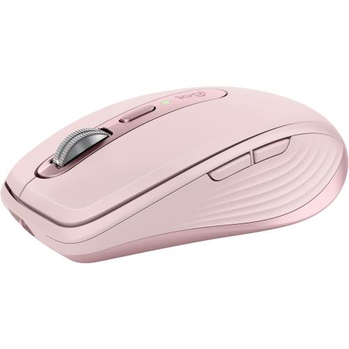 Logitech MX Anywhere 3S Compact Wireless Mouse, Fast Scrolling, 8K DPI Any-Surface Tracking, Quiet Clicks, Programmable Buttons, USB C, Bluetooth, Windows PC, Linux, Chrome, Mac - Rose