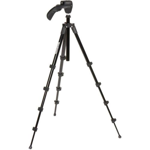 Manfrotto Compact Action Aluminum 5-Section Tripod Kit with Hybrid Head, Black (MKCOMPACTACN-BK)