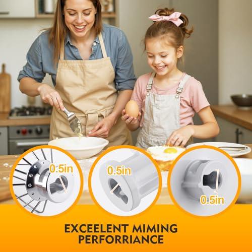 3-Piece Kit Attachments for KitchenAid Tilt-Head Stand Mixer, Accessories Stainless Steel K45WW Wire Whip, K45DH Dough Hook and K45B Coated Flat Blade Paddle with Scraper