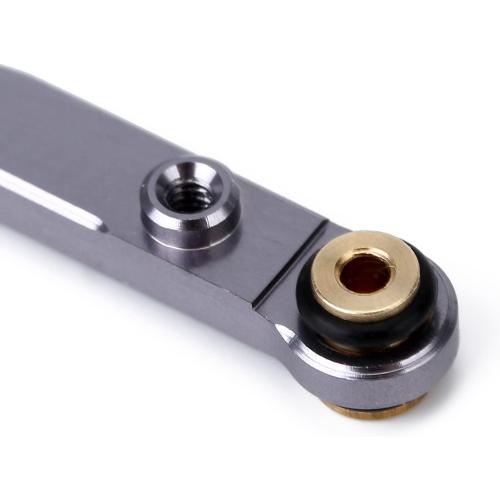 INJORA Steering Rod Tie Links for SCX24 Gladiator Bronco C10 JLU Deadbolt B17 1/24 RC Crawler, Aluminum（Grey）