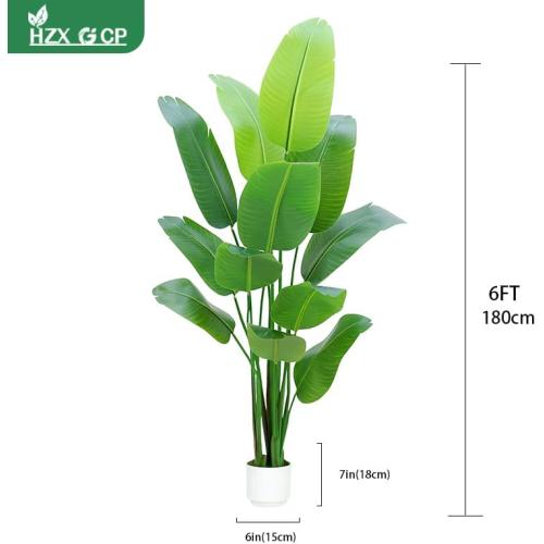 Size 6ft Bird of Paradise Plant Artificial 6ft,Faux Plants Indoor Tall with 12 Trunks - The Perfect Indoor Silk Floor Plant for Home Decor in Living Room, Office, and Bedroom (6FT Bird of Paradise)
