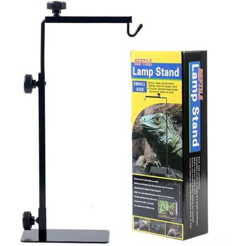 Reptile Lamp Stand, Adjustable Heat Lamp Bracket, Floor Light Holder Metal Lamp Hanging Bracket for Reptile Terrarium Heating Light Amphibian (Small)
