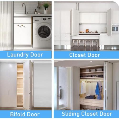 Bifold Door Hardware Kit with Track, Top & Bottom Pivot, Spring, Metal Pivot Pin and Steel Track (36 inch)