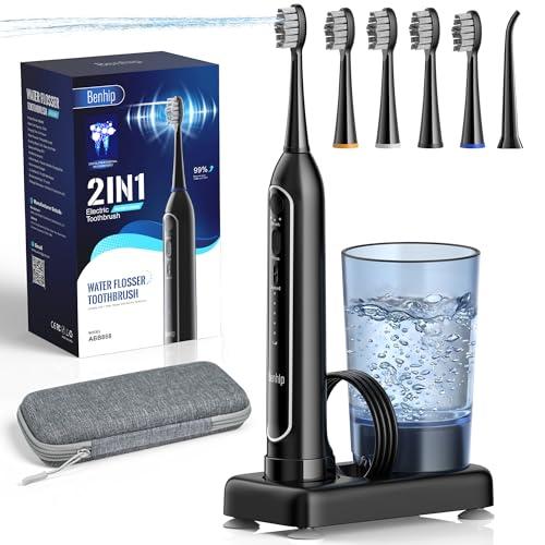 Electric Toothbrush with Water Flosser Combo