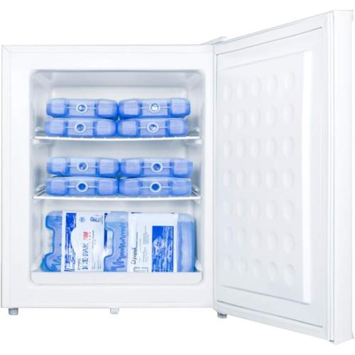 FS30L7 19 Medical Commercially Approved Compact Freezer with 1.8 cu. ft. Capacity Factory Installed Lock Adjustable Thermostat and Manual Defrost in White