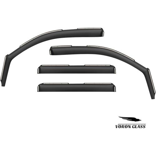 Voron Glass in-Channel Extra Durable Rain Guards for Chevrolet (Chevy) Suburban 2015-2020, Window Deflectors, Vent Window Visors, 4 Pieces - 200539