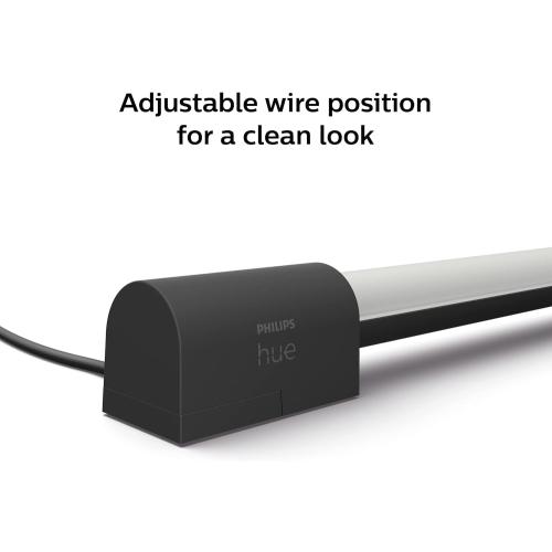 Philips Hue Large Smart Light Tube, Black - White and Color Ambiance LED Color-Changing Light - 1 Pack - Sync with TV, Music, and Gaming - Requires Bridge and Sync Box - Control with App or Voice