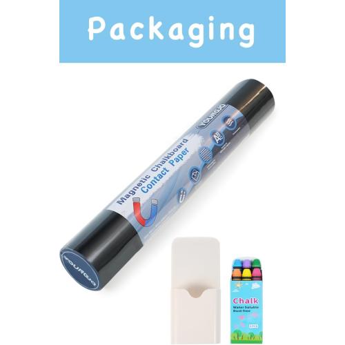 YOUNGJQ Magnetic Chalkboard for Wall 60 x 36 Self Adhesive Blackboard Wallpaper Peel and Stick Wall Decal Roll with Starter Kit for Home School