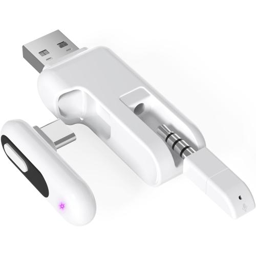 USB-C Bluetooth Audio Adapter for PS5, aptX Adaptive | 2-in-1 USB-A Bluetooth Audio Adapter, Low Latency, Wireless Audio Transmitter to Connect Bluetooth Headphones & Earbuds