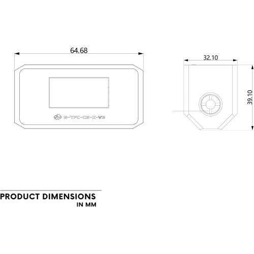 Bykski Inline Flow Meter and Thermometer Safety Module w/OLED Display V3