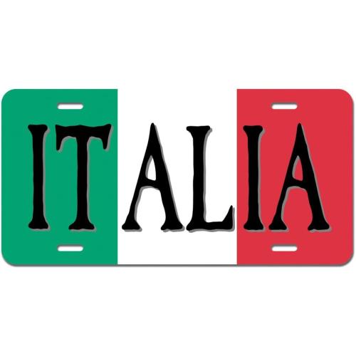 GRAPHICS & MORE Italia Flag Italy Italian Novelty Metal Vanity License Tag Plate