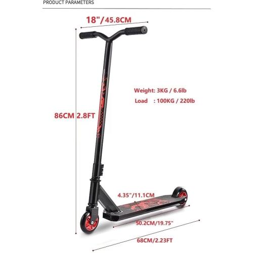 Pro Scooters Stunt Scooter For Kids 8 Years and Up Adults Complete Trick Scooter for Intermediate,Beginner,Advanced and Professional Riders Teens Cool Pro Scooter for Freestyle Tricks & BMX Stunts