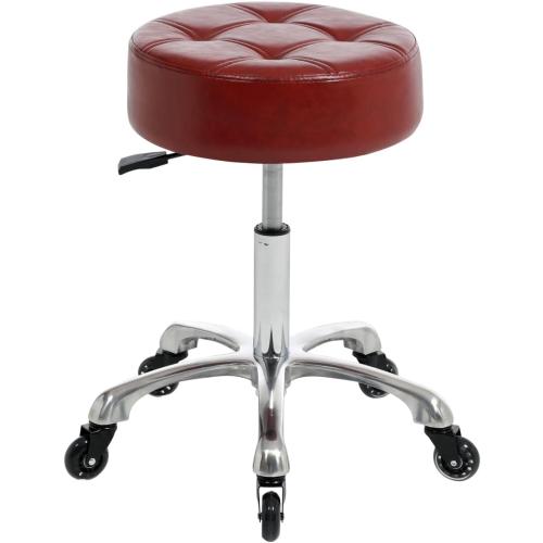 Professional Rolling Salon Stool – Wide Round Seat, Height-Adjustable Heavy-Duty Chair with Wheels for Salon, Spa, Tattoo & Home Office