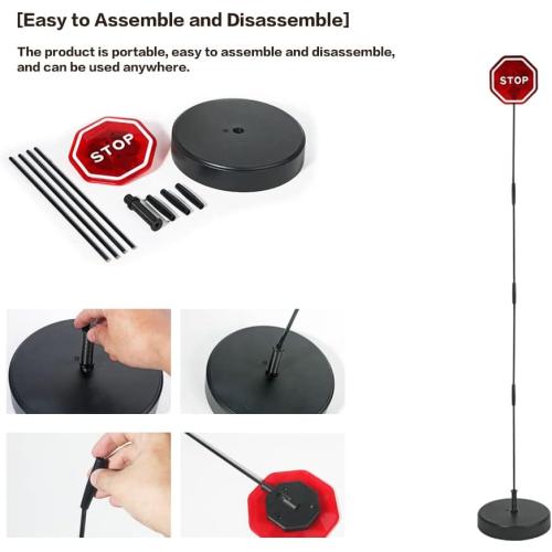 LED Light Parking Stop Sign,Smart Parking LED Garage Flashing Warning Stop Sign, Parking Assist LED Stop Sign Parking Assistant with Flashing Signal for Garage