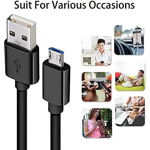 DEEGO Micro USB Cable, 2Pack Extra Long Android Charger Cable 10Ft 6Ft, Charger Cord Fast Android USB Charging Cable Compatible with Samsung Galaxy S7 Edge S6 S5 and More