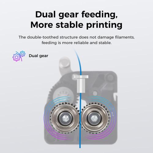 Creality K1/K1 Max/K1C/K1 SE Extruder, Official Upgraded K1 Extrusion Kit Direct Drive Extruder Dual Gear Smooth Feeding High Speed Printing Extruder for K1 SE/Ender 3 V3 Plus 3D Printer