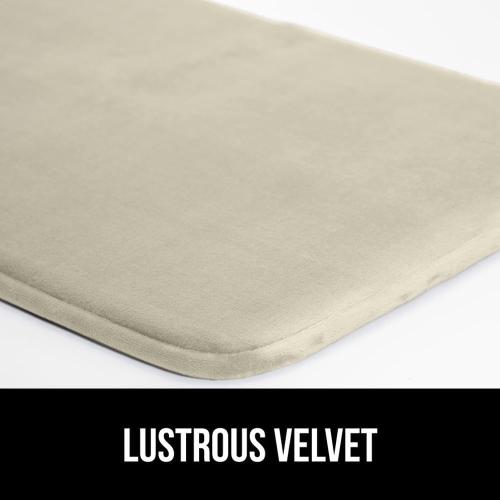 GORILLA GRIP Memory Foam Bath Rugs, Soft Absorbent Velvet Bathroom Mats, Durable Dots on Underside, Machine Washable Bathmat, Carpet Rug Room Decor for Shower Floor,  Mat, Champagne